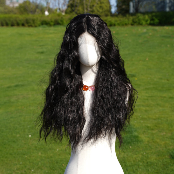 26-inch | Black  Curly hair  small T part  Lace Front Wigs | SM9159