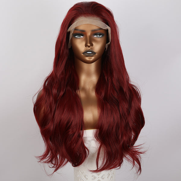 SMILCO/24-inch | Red Wavy 13*4 Lace Front  | SM9827