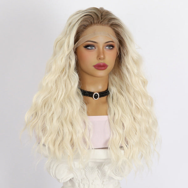 SMILCO/Golden Hair  | Body Wave  | 24 inch  |Daily Style For Women Hair |13*3 Synthetic Lace Front Wigs [SM9020]