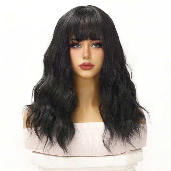 SMILCO/16inches  Black Fashion New Curly Hair Age Reduction Bob Wig[SM210-6]