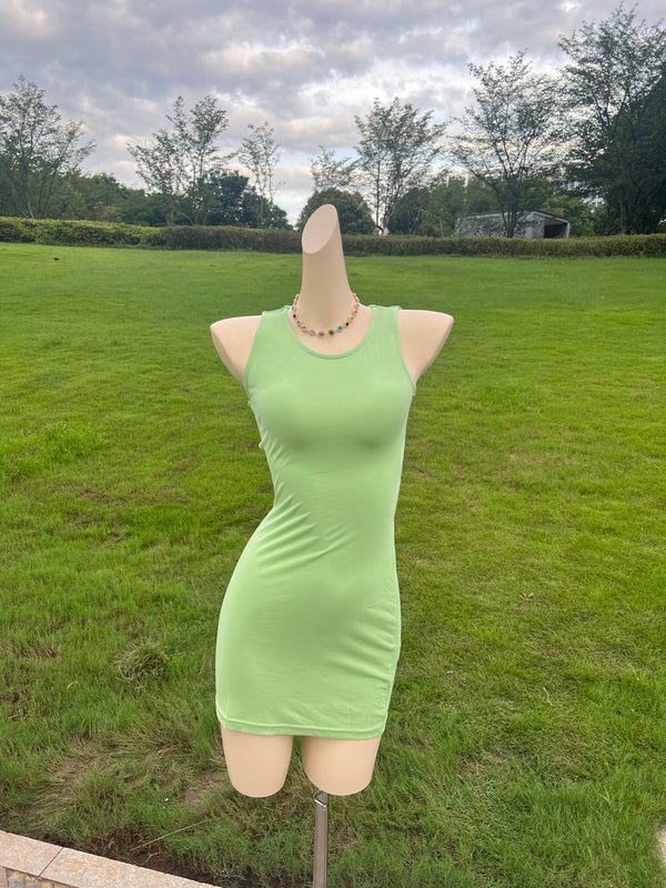 SMILCO/Fresh Green Suspender Skirt For Women Summer New Style Hot Girl Sexy Waist Temperament Hip Short Skirt[SS240060]