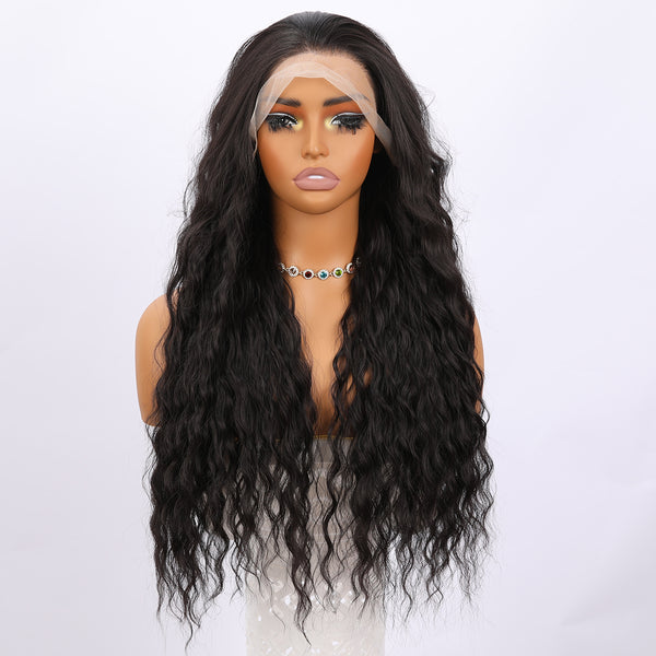 SMILCO/24Inch 13×4 Lace Front Water Wave Synthetic Hair/SM9849