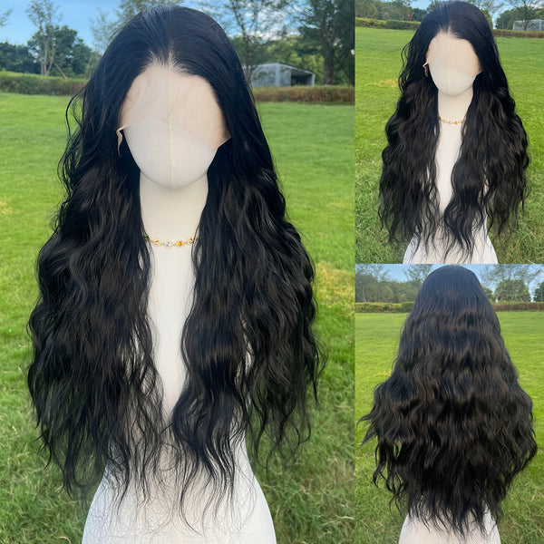 Smilco Black Wave/13×4 Lace Front/ 28 Inch/Synthetic Lace Front/SM9602