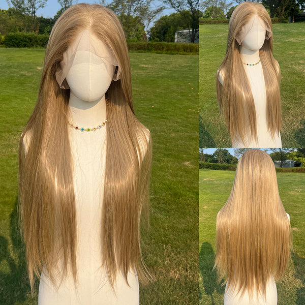 SMILCO/28-inch | Futura Ombre Golden Straight Full Lace,Synthetic Lace Front Wig  | SM9831