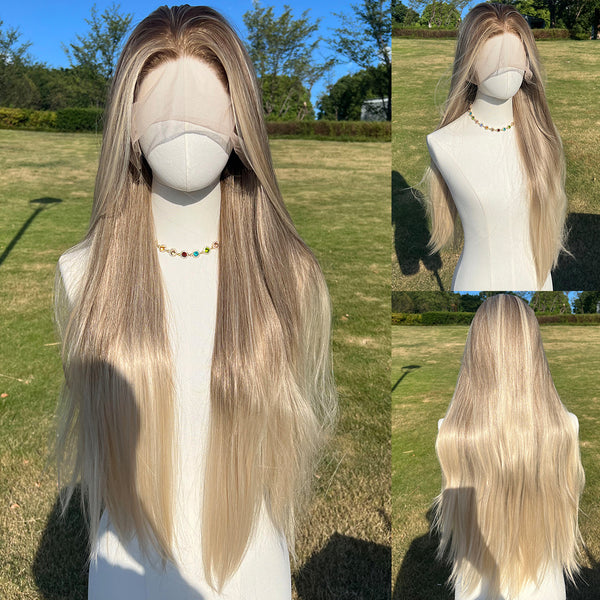 SMILCO/28-inch |Futura Mixed Ombre Blonde Highlight Straight 13*6 Lace Front  | SM9227B