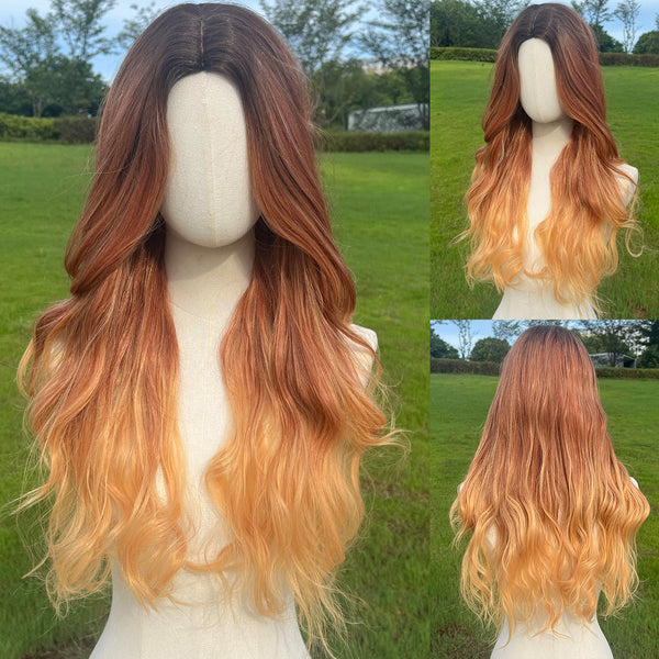 26-inch | Ombre Blonde Loose Wave without Bangs | SM371